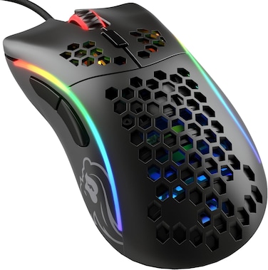 Glorious Gaming Model D- (Minus) Wired Gaming Mouse - 61g Superlight Honeycomb Design, RGB, Ergonomic, Pixart 3360 Sensor, Omron Switches, PTFE Feet, 6 Buttons - Matte Black