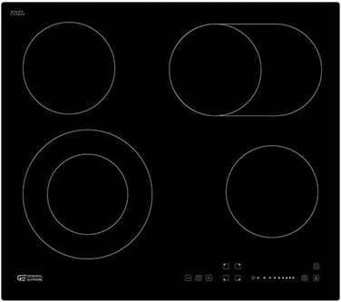 موقد مدمج كهربائي من جي اس جنرال سوبريم 4 عيون 60 سم من السيراميك، GSM30CHE (غير شامل التركيب)