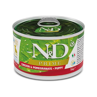 طعام معلب ان دي بالدجاج والرمان للجراء صغيرة الحجم من فارمينا - 140 جم