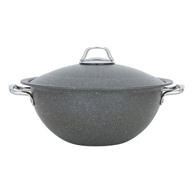 سيف غاليري وعاء جرانيت، 30 سم، عميق - فضي