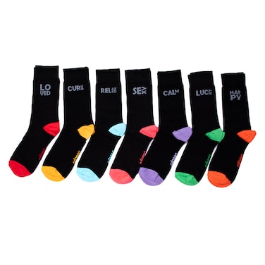 Moods Up 7 Piece Men's Socks Set