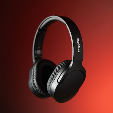 سماعات رأس لاسلكية بتقنية البلوتوث من Moodix KO23BT1100B، متوافقة مع iPhone وAndroid، لون أسود