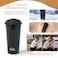 Any Morning Travel Mug, Insulated Stainless Steel Coffee Tumbler, Travel Coffee Cup for Hot and Cold Beverage, Leakproof and Spillproof, 17 oz, Black