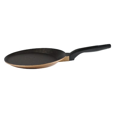Serenk Fun Cooking Non Stick Crepe Pan, Dosa Tawa with Granite Coating and Aluminum Body, Scratch and Cut Resistant Round Baking Pan for Omelette, Tortilla, Pancake, Egg, 8.6 Inch