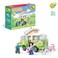 Ogi Mogi Toys Educational Building Blocks &ndash; Green Camping Van with Light, 304 Pieces, 2 Figurines &amp; Mini Bike &ndash; Fun DIY Toy for Kids, Light-Up Van for Pretend Play &amp; Building Fun