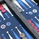 BiggDesign Star Backgammon Set with Dice and Checkers   Magnetic Lock MDF Foldable Case with Anti-Scratch Floor, 2-Layer Varnish Glossy Finish Tavla Board Game