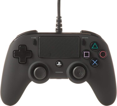 ذراع تحكم سلكية لجهاز PS 4 من ناكون، اسود، بلاي ستيشن، USB