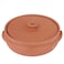 Elysee Pottery Tray with Lid, 28 x 28 x 9 cm, Medium Deep - Brown