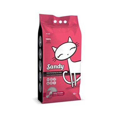 Sandy Clumping Baby Powder Scented Cat Litter - 10 Kg
