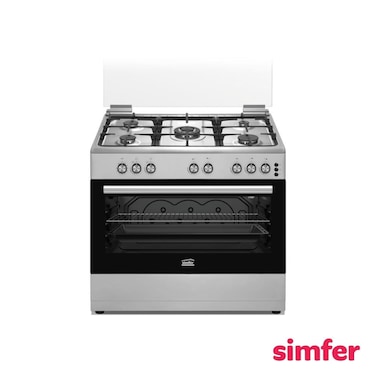 Simfer oven 5 burners 60*90 Turkish light grid F9502SGWHM-SMF01