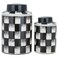 Porcelain Vase Set Alsaif Gallery, 20/25 cm - White Black