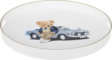 Serving Tray Plastic, Al Seif Gallery, 42 cm, Round - White
