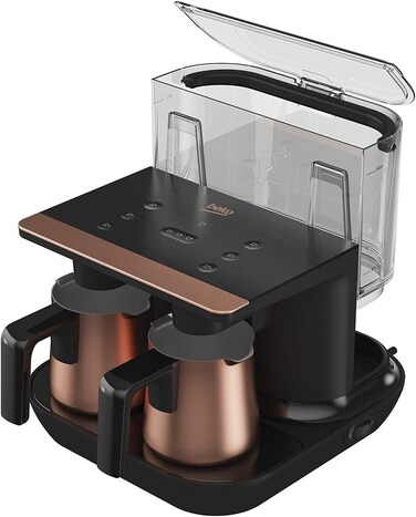 بيكو صانع القهوة، 1100 واط، مزدوج، 6 أكواب قهوة تركية، فضي، TKM8961B