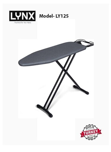 Lynx Turkish Ironing Board Multiple Color 35 x 113cm With Steam Iron Rest, Heat Resistant, Modern Lightweight Ironing Board With Locking System And Adjustable Height LY125