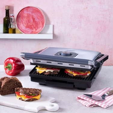 Arzum AR2022 Metalium Grill And Sandwich Maker 2000W Adjusted 180&ordm; Removable, Dishwasher-Safe, Non-Stick Hot Plates