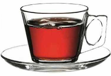 واز جيرماني طقم من 6 اكواب زجاجية وصحون ارتفاع 70 ملم قطر 42 ملم