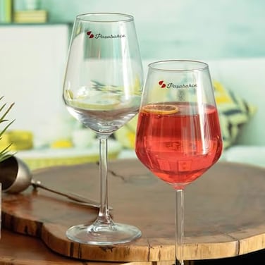 طقم كؤوس زجاجية بسيقان اليجرا من باسباتشي (440080) 350cc من 2 قطعة، من باساباهس، شفاف