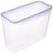 Locknlock Classics Slender Container, 2.4 Liter Capacity, Clear/Blue
