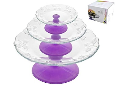 Pasabahce 96243 Pastoral Set 3 Alzate, Purple