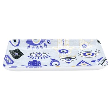 Serving Plate Porcelain - Alsaif Gallery, 22.3x12x2.2 cm - Blue Eye