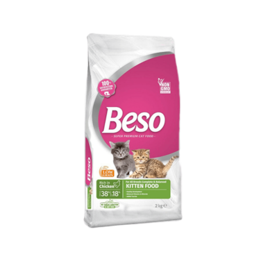 Beso Complete and Balanced Rich in Chicken Dry Kitten Food - 2 kg