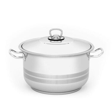 Steel Pot Haitchfer, 20 Liters, 34 CM - Silver
