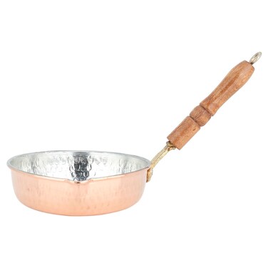 طاوة بيض تركي نحاس بيد خشب