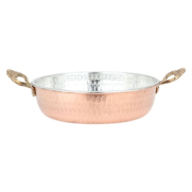 Alsaif Gallery Luxury Turkish Copper Frying Pan With Handles 16.5*4cm