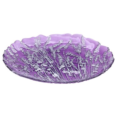 سيف غاليري طبق تقديم زجاجي، 32 سم - بنفسجي