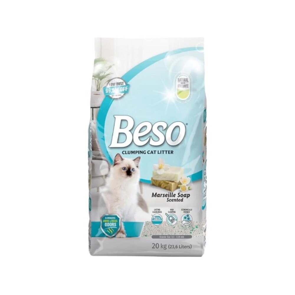 Buy Beso Clumping Marseille Soap Scented Cat Litter - 20 kg Online ...