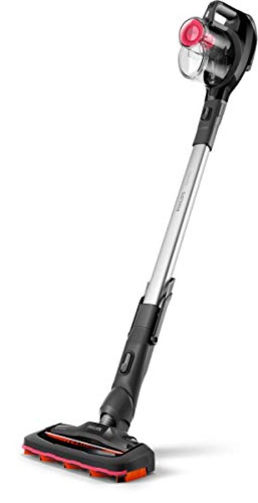 Philips Speedpro Cordless Stick Vacuum Cleaner - 180&deg; Suction Nozzle, 2-In-1: Vacuum &amp; Handheld, 18V, Up To 30 Min, Deep Black - Fc6722/01