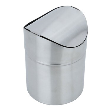 سلة مهملات استيل فضي صغير تركي