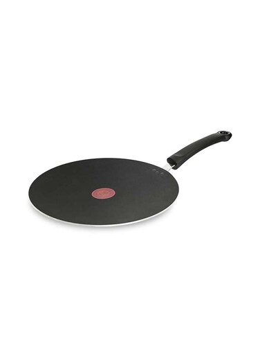 Tefal G6 Tempo Flame 36cm Tawa Pan, Non-Stick, Aluminium, Black/Red