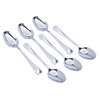 Sola Spoon Set from Saif Gallery, 6 Pieces - Silver