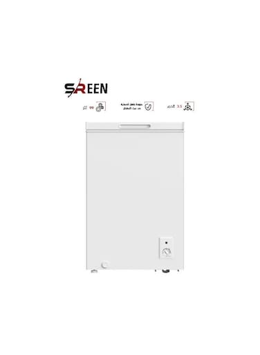 مجمدات تحميل علوي بشبكة، 3.5 قدم، 99 لتر، SRCF129DF، أبيض (غير شامل التركيب)