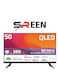 تلفزيون ذكي بدون إطار بدقة 4K UHD مقاس 50 بوصة، يعمل بنظام Android 14، مزود بمنافذ HDMI وUSB، ويدعم Wi-Fi وNetflix وYouTube، طراز SRET-50S4KQ2