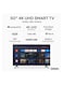 تلفزيون ذكي بشاشة 50 بوصة يعمل بنظام أندرويد 14، بدقة 4K UHD (3840×2160)، تصميم نحيف بدون إطار، منافذ HDMI وUSB، ذاكرة وصول عشوائي 1.5 جيجابايت + سعة تخزين 8 جيجابايت، SRET-50S4K2