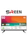 تلفزيون ذكي بشاشة 50 بوصة يعمل بنظام أندرويد 14، بدقة 4K UHD (3840×2160)، تصميم نحيف بدون إطار، منافذ HDMI وUSB، ذاكرة وصول عشوائي 1.5 جيجابايت + سعة تخزين 8 جيجابايت، SRET-50S4K2