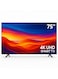 شاشة ذكية LED بدون إطار مقاس 75 بوصة، بدقة 4K، ذكية، بنظام تشغيل WEB OS مع جهاز تحكم عن بعد سحري، SRET-75S4KW2