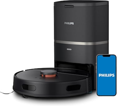 Philips Robotic Vacuum Cleaner And Mop - HomeRun App Enabled - 4000 pa Strong Suction Power - Up To 200 min Runtime - Self Charging &amp; Emptying - XU3100/01