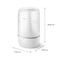 مرطب هواء فيليبس صغير ولكنه قوي، 3 لتر، تعبئة علوية، رذاذ مرئي عالي للغاية، 250 مل/ساعة، وقت تشغيل 32 ساعة، هادئ للغاية، ضوء ليلي، جدولة ذكي، للغرف حتى 38 م مربع، أبيض (HU1509/00)