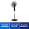مروحة برجية طويلة المدى مع ناشر روائح من فيليبس، تدفق هواء حتى 30 م، صوت هادئ 38 dB، 3 سرعات مع جهاز تحكم عن بعد، مؤقت، تدوير وتحريك، ارتفاع قابل للتعديل، استهلاك طاقة منخفض 47W، أسود - CX1520/01