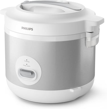 جهاز طهي الأرز HD3008/30 بتقنية تسخين 3 دي ثلاثي الأبعاد بسعة 1.8 ل 10 أكواب بوظائف 3 في 1 للطهي بالبخار والحفاظ على الدفء، وعاء الومنيوم 4 طبقات غير لاصق من فيليبس