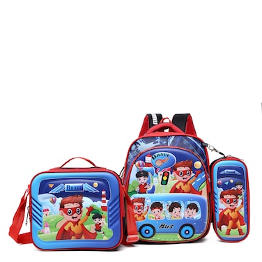 STARGOLD Baby Backpack 3Pcs For Baby Boys 1 lunch 1 Pencil Box And 1 Bag For School 12 Inch