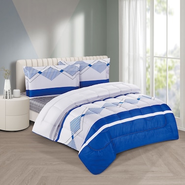 STARGOLD Microfiber Solid 4 Pieces Comforter Set Fitted Sheet, Pillowsham, Comforter 170X230 CM King Size Mattress SG-CP2016