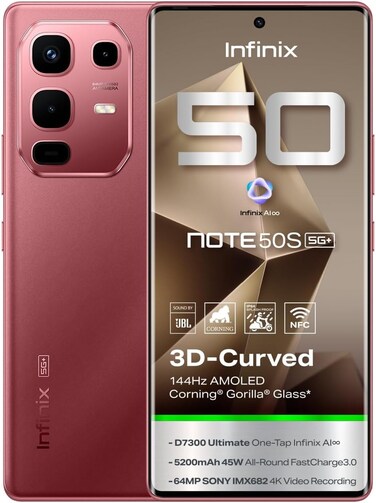 Note 50s 5G+ (16 GB (8+8) 256 GB) Burgundy Red