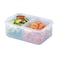 LocknLock Rectangular Food Container With Dividers, 460ml Hpl814C