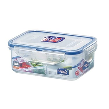 LocknLock Rectangular Food Container With Dividers, 460ml Hpl814C