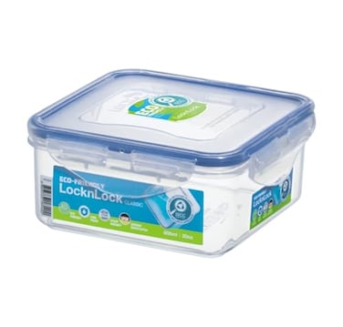 LocknLock No Bpa/Water Tight Food Container, Hpl851, Clear/Blue, 2.8-Cup/23-Oz