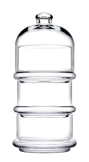 برطمان شوكولاتة زجاجي قابل للتكديس من باسباتشي، مقاس 9.5 سم × 26 سم × 9.7 سم، شفاف